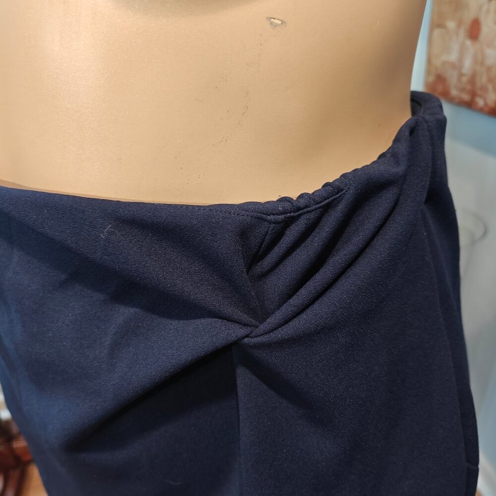 Jessica London Bi-Stretch Navy Straight Skirt 26/28 - Picture 2 of 9